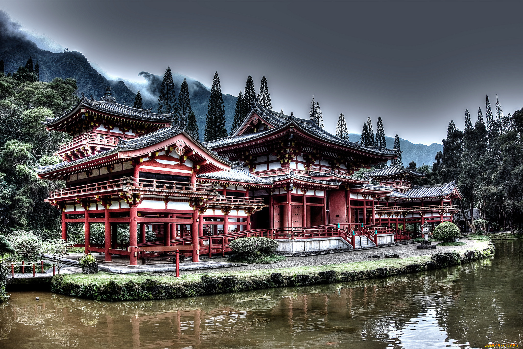 byodo-in buddhist temple,  hawaii, , -    , , , , , 